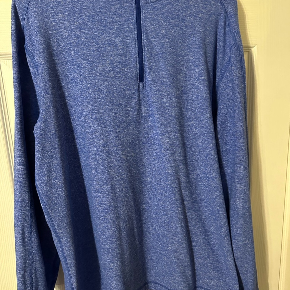 lululemon athletica Men's Heathered Blue Zip-Up Sweater